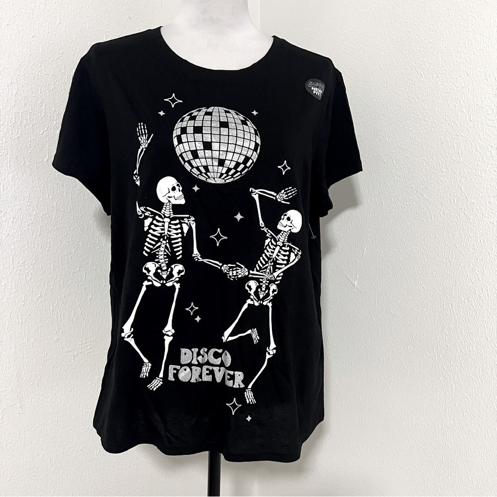 NWOT Skeleton Disco Dancers Shirt “Disco Fever” XXL ( Runs Small) Fits Large